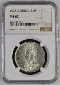 *** EXCEPTIONAL UNC ***1925 Half Crown (2.5 Shillings) - NGC Graded MS62 - Book Value = R40,000.00